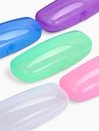 Футляр для очков на хлопушке, однотонный, размер 16?3.5?5.5 см, полупрозрачный/МИКС (комплект 2 шт) - фото 65313721