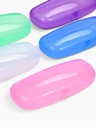 Футляр для очков на хлопушке, однотонный, размер 16?3.5?5.5 см, полупрозрачный/МИКС (комплект 2 шт) - фото 65313722