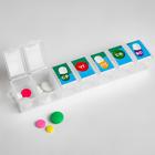 Таблетница «Неделя», 7 секций, русские буквы, 15.5×3.4 см - Фото 2