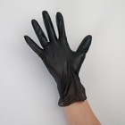 Перчатки виниловые A.D.M., размер L, 100 шт/уп, цвет чёрный - Фото 1