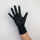Перчатки A.D.M. нитриловые, размер M, 8 гр, 100 шт/уп, цвет чёрный - Фото 1