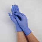 Перчатки нитриловые, текстурированные на пальцах A.D.M. «Стандарт», размер S, 100 шт/уп, 7г, цвет фиолетовый - Фото 3