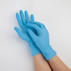 Перчатки нитриловые, текстурированные на пальцах A.D.M. «Усиленные», размер M, 100 шт/уп, 9 г - Фото 3