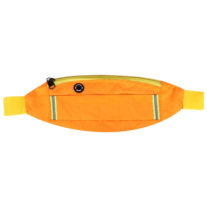 Сумка спортивная на пояс ONLYTOP, 29×10 см, цвет жёлтый - Фото 1