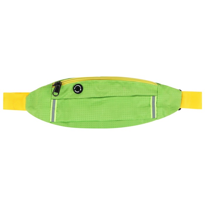 Сумка спортивная на пояс ONLYTOP, 29×10 см, цвет зелёный - Фото 1