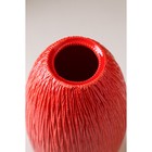 Ваза керамическая "Евро", настольная, красная, 22 см - Фото 3