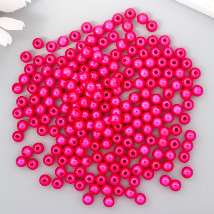 Бусины для творчества пластик "Розовый для Барби" набор 200 шт  d=0,6 см МИКС - Фото 1