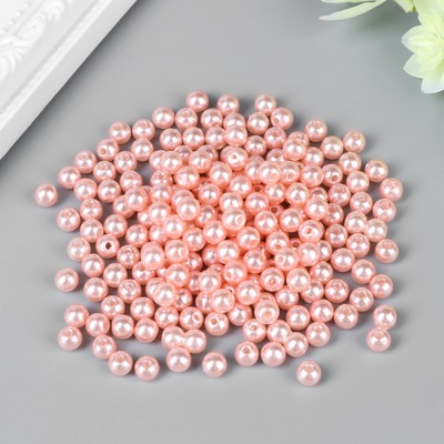 Бусины для творчества пластик «Бледно-розовый», набор 200 шт., d=0.6 см