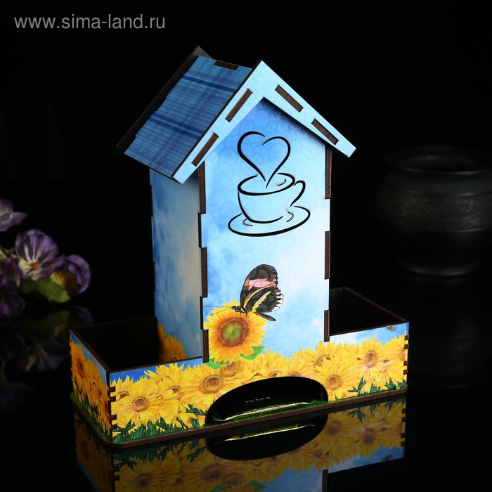 Чайный домик с отсеками для хранения "Желтые цветы" - Фото 1