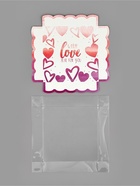Коробка для печенья, кондитерская упаковка с пластиковой крышкой, With love, 15 х 15 х 3 см - Фото 5