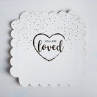 Коробка для печенья, кондитерская упаковка с PVC крышкой, You are loved, 21×21×3 см 4711926