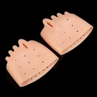 Корректоры - разделители для пальцев ног, на манжете, дышащие, 4 разделителя, силиконовые, 8×7 см, пара, бежевые - Фото 5