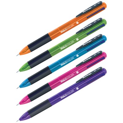 Ручка шариковая автоматическая 0.7 мм, Berlingo "Multicolor", микс 4 цвета