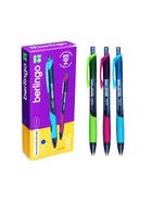 Ручка шариковая автоматическая 0.7 мм, Berlingo «Riteline», грип, синяя, корпус МИКС - Фото 1