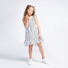 Платье для девочки, цвет белый/чёрный, рост 104 см - фото 8964276
