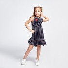 Платье для девочки, цвет тёмно-синий/белый, рост 110 см - фото 8964288