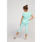 Комплект для девочки, цвет мятный/белый, рост 140 см (68) - Фото 3