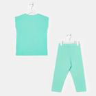 Комплект для девочки, цвет мятный/белый, рост 140 см (68) - Фото 7