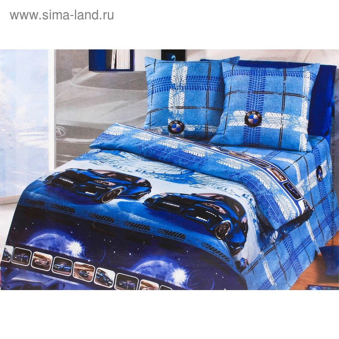 Постельное бельё 1,5 сп., Артпостелька Драйв 143*215см, 150*214см, 70*70 см 2 шт. - Фото 1