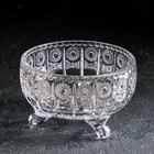 Салатник, d=12.5 см, на ножках, хрусталь, прозрачный - Фото 1