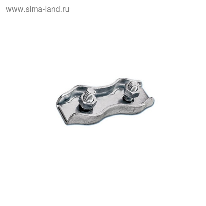 Зажим для стальных канатов DUPLEX двойной, цинк, 2 мм, в упаковке 400 шт.