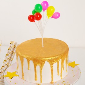 Топпер для торта «Шарики», 17×8×4,5 см, цвет МИКС