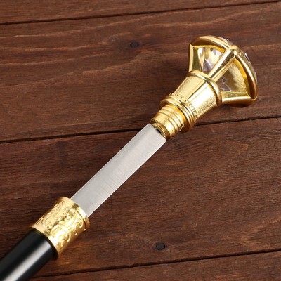 Сувенирная трость с клинком 30 см, набалдашник: кристалл