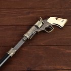 Сувенирное изделие Трость с револьвером, клинок 30см - фото 6283371