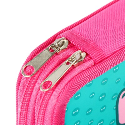 Пенал 2 секции 125 х 195, Soft touch, для девочки «Братишки»