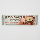 Протеиновый батончик IRONMAN Protein Bar, без глазури, пралине с клубникой, 50 г - Фото 1