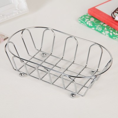 Корзина для мелочей Доляна, 18,5×10,5×5,5 см, цвет хром