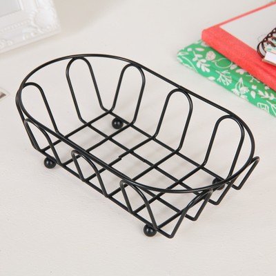 Корзина для мелочей Доляна, 18,5×10,5×5,5 цвет чёрный