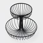 Фруктовница Доляна «Эстетика», 33×33×30.5 см, чёрная - Фото 4