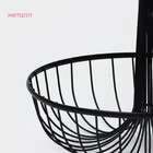 Фруктовница Доляна «Эстетика», 33×33×30.5 см, чёрная - Фото 3