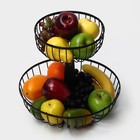 Фруктовница Доляна «Эстетика», 33×33×30.5 см, чёрная - Фото 5