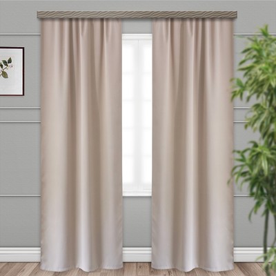 Штора портьерная Witerra Матовый 135х260см 2 шт, бежевый, блэкаут, пэ100%