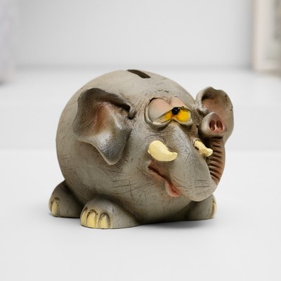 Копилка для денег «Слон», полистоун, 13×10×9.5 см