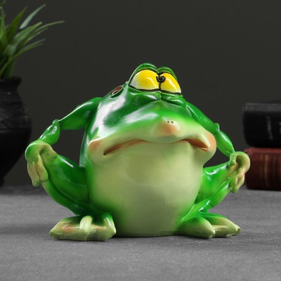 Копилка для денег «Лягушка», полистоун, 11.5×17×12 см