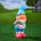 Садовая фигура "Гномик улыбашкин" 25х12х10см - Фото 1