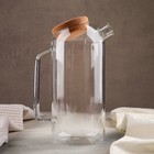 Кувшин стеклянный с пробковой крышкой «Эко», 1,5 л, 17×10,5×22 - Фото 1