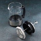 Френч-пресс стеклянный «Классика», 800 мл, цвет серебряный - Фото 2