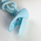 Держатель для пустышки силиконовый, цвет голубой - Фото 3