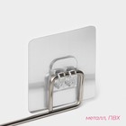 Держатель для бумажных полотенец настенный Доляна, 27×7×7 см, на липучке, хромированный - Фото 4