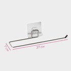 Держатель для бумажных полотенец настенный Доляна, 27×7×7 см, на липучке, хромированный - Фото 3