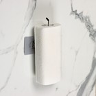 Держатель для бумажных полотенец настенный Доляна, 27×7×7 см, на липучке, хромированный - Фото 6