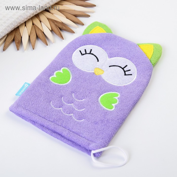 Игрушка-мочалка для купания, детская «Совёнок» из махры - Фото 1