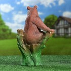Садовая фигура "Мишка на пне натуральный" коричневый, 32х19х20см МИКС - Фото 3