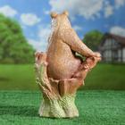 Садовая фигура "Мишка на пне натуральный" коричневый, 32х19х20см МИКС - Фото 6