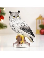 Садовая фигура из гипса «Сова полярная», 17×11×8 см  (артикул 4870381)  большой выбор товаров оптом и в розницу по низким ценам с доставкой
