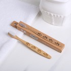 Зубная щётка детская «Панды», бамбук 15 × 2 × 1,5 см - Фото 1